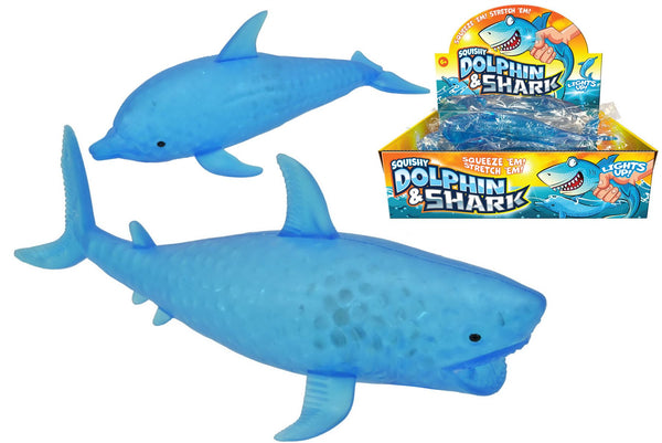 Light Up Squishy Toys - Dolphin & Shark with Light TY1388