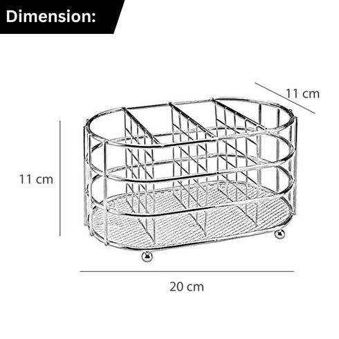 CHROME CUTLERY CADDY OVEL TRAY. AP5661