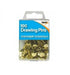 Brass Drawing Pins - 100 Tiger Essential T301581 for Secure Fastening