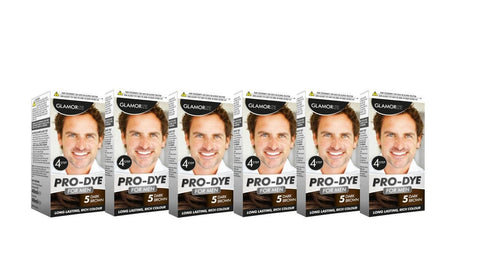 GLAMORIZE LONG LASTING MAN HAIR DYE COLOUR NO. 5 - DARK BROWN 6/PK. OL310999