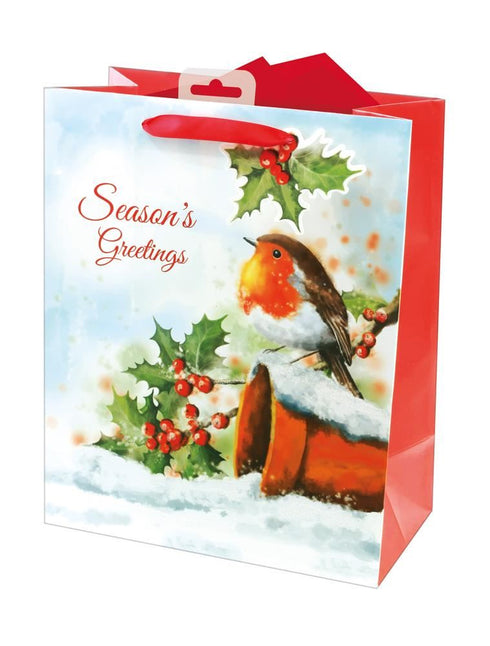 CHRISTMAS MEDIUM GIFT BAG - ROBIN. XALGB31M