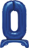 Giant Blue Number Balloon - 76cm Foil Number 0 for Parties