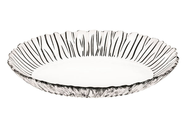 PASABACHE AURORA OVAL GLASS SERVICE PLATE 25 X 30CM. 10546