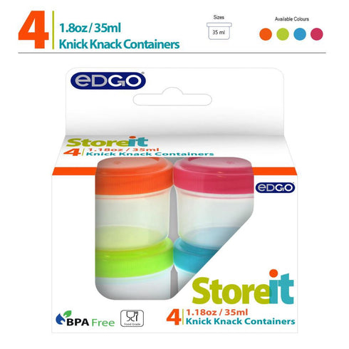 EDGO STOREIT KNICK KNACK CONTAINERS 4 X 35ML. F918726