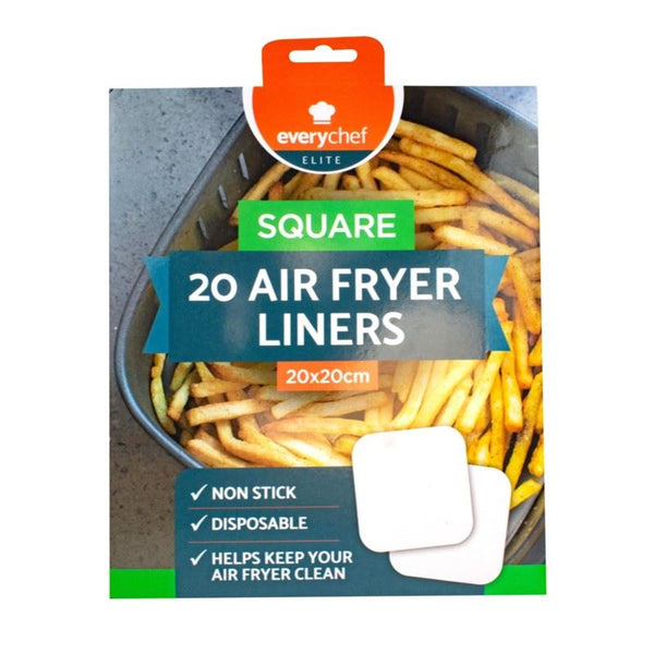 EVERY CHEF ELITE SQUARE AIR FRYER LINERS 20X 20CM 20/PK. OL323344