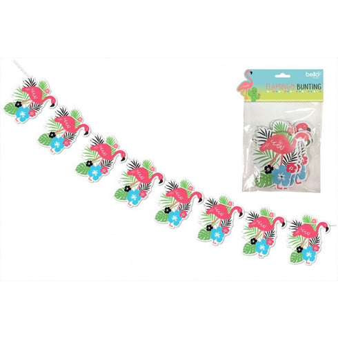 BELLO FUNKY FLAMINGO PAPER PARTY BUNTING 2.3M. AM2121