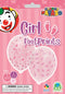 GLOBOS PAYASO GIRL FOOTPRINTS BABY SHOWER PARTY PINK BALLOONS 5/PK. CB06P