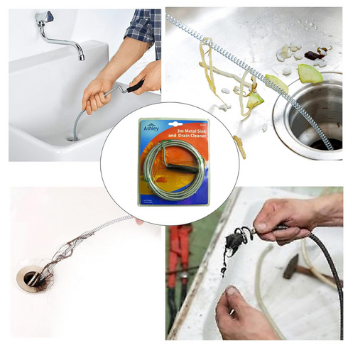3 METRE METAL BLOCKED DRAIN UNBLOCKER WASTE PIPE CLEANER. BB-DL101