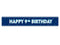 9th Birthday Banner - Blue Prism Floral Party Decoration
