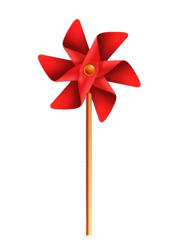 Colorful Windmills Toy - KANDY TOYS Assorted Hot Colours 17cm