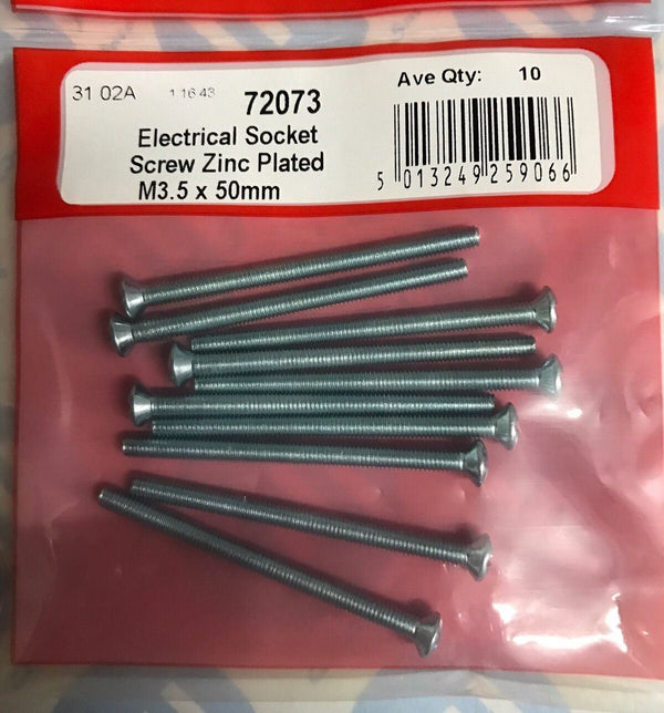 Electrical Socket Screws Zinc Plated M3.5x50mm - STAR PACK