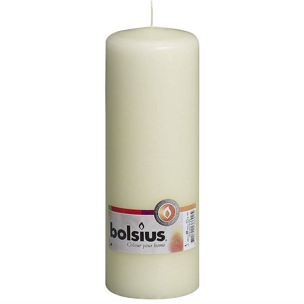 BOLSIUS PILLAR CANDLE IVORY 200MM X 70MM. 103615570105