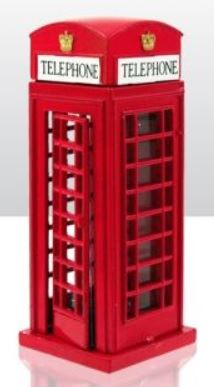 Red Telephone Box Figure - Die Cast Window Box EL66574