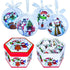 14 DECOUPAGE CHRISTMAS SNOWMAN WINTER SCENE DESIGN BAUBLES IN BOX. BML71580