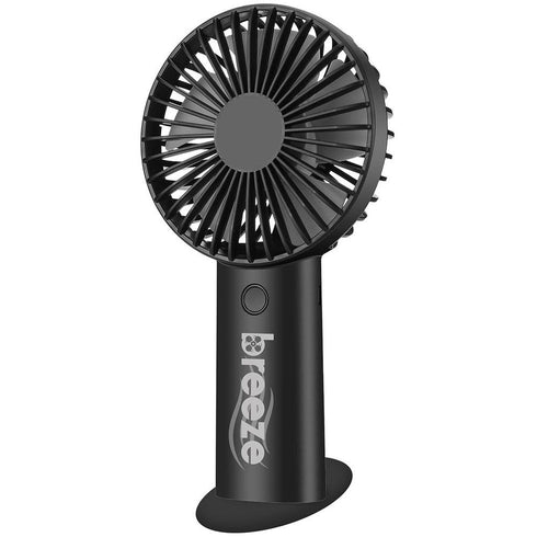 BREEZE RECHARGEABLE LARGE HAND FAN - BLACK. DTDF1030B