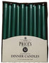 PRICES GREEN TAPERED DINNER CANDLE UNWRAPPED 7HRS 50/PK. TDC005089