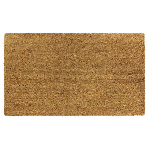JVL PLAIN PVC COIR DOOR MAT 40CM X 60CM X 2CM. 02-249