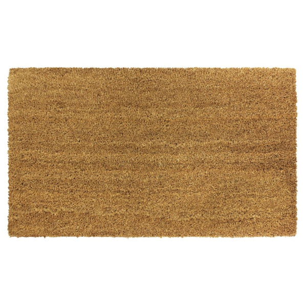 JVL PLAIN PVC COIR DOOR MAT 40CM X 60CM X 2CM. 02-249