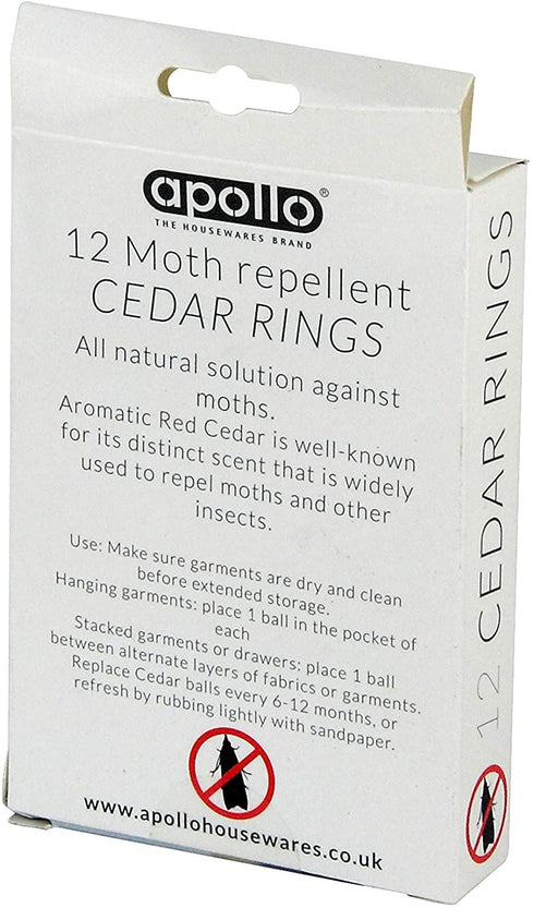 Cedar Rings for Closets - APOLLO CEDAR RINGS 12 PCS AP4849