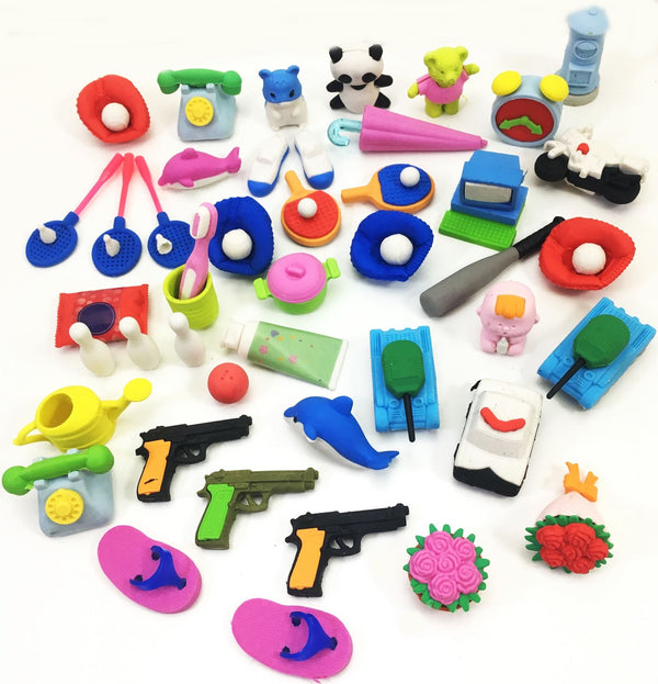 Novelty Erasers Set - Cute Assorted Designs for Kids 8671