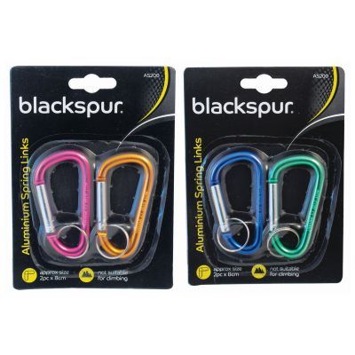 Aluminium Karabiner Clips 2-Pack - Secure & Durable BBAS200