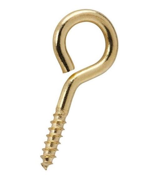 Brassed Screw Eyes 45mm - FAST PAK VALUE 2517, 4-Pack