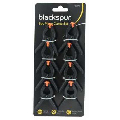 Micro Clamp Set - BLACKSPUR 6 Pack CL098 for Precision Work