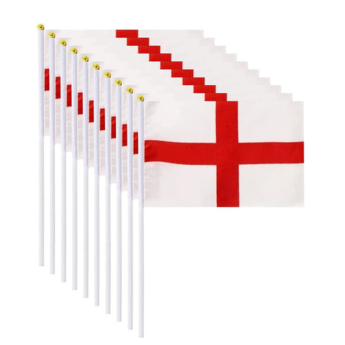 SHATCHI ENGLAND ST GEORGE HAND FLAG 10/PK. 116612