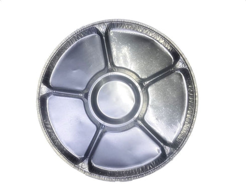 Silver Lazy Susan - Caroline 40cm 6-Compartment CV1066