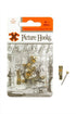 Brass Picture Hooks - SHAW X Small No.1, 5 Pack FS12822