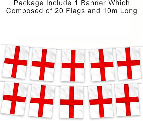 SHATCHI ENGLAND ST GEORGES BUNTING 20 FLAG 10M. 117940