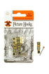 Brass Picture Hooks - SHAW X Medium No. 2, 4-Pack FS12824