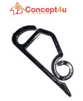 50 EXTERNAL LIGHT GUTTER HOOKS BLACK. 56477 FF04B