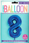 Blue Number 8 Balloon - Perfect for 8th Birthday Celebrations