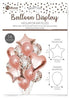 EUROWRAP 14 PIECE BALLOON SET ROSE GOLD APX 45 X 45 CM. 28854-RGCC