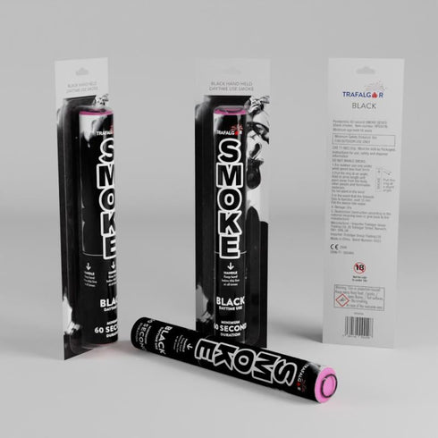 TRAFALGAR HANDHELD DAYTIME COLOURED SMOKE- BLACK. CR-RPS001N