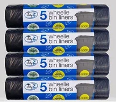 Wheely Bin Liners 300L - Extra Value 5 Pack | TIDYZ B0582