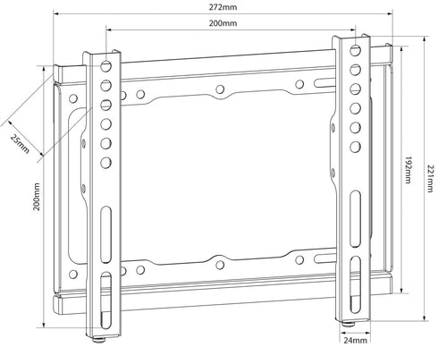 Fixed TV Wall Bracket for 17"-42" - SF201 200x200 129.540UK