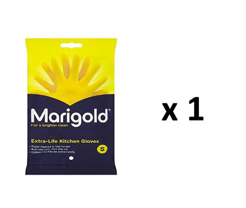 SMALL MARIGOLD EXTRA LIFE KITCHEN GLOVES SINGLE PAIR. FH037106