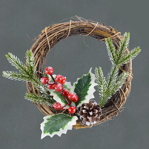 TRADITIONAL RATTAN WREATH 21CM. DP55499