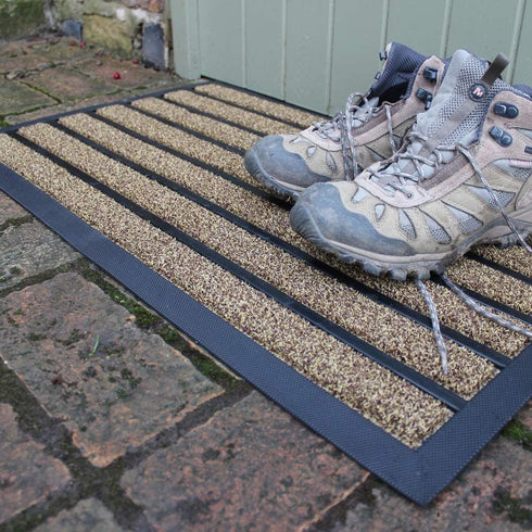 Scraper Door Mat - JVL Dirt Stopper Pro 45x75cm Beige 01-440BE