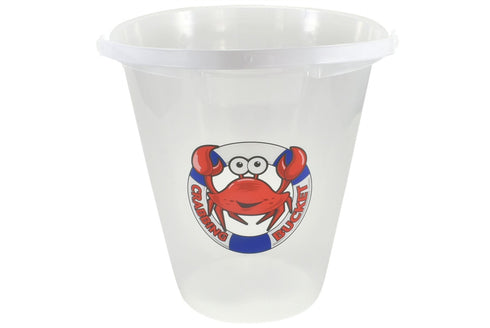 Crab Bucket 9 Inch - Durable CLEAR CRAB BUCKET 9" / 23CM TY5537