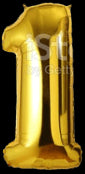 Gold Number Balloon - GSD Giant Standing Foil #1, 86cm | GSDKD30803