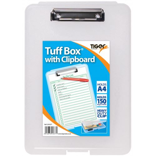 TUFF Box Clipboard A4 - Durable Storage Solution | TIGER T301877