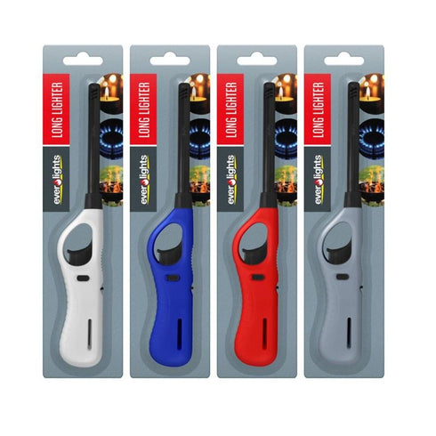 EVER LIGHTS REFILLABLE ASSORTED ELECTRONIC LONG LIGHTER. OL306613
