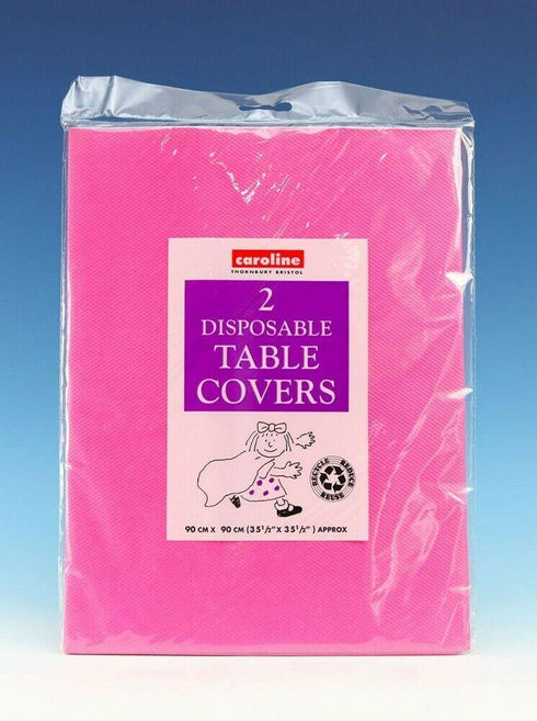 Hot Pink Table Cover - Disposable 90x90 - Caroline CV1330