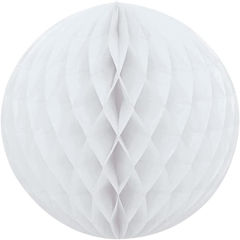 White Honeycomb Pom Pom 8 Inch - Elegant Party Decorations