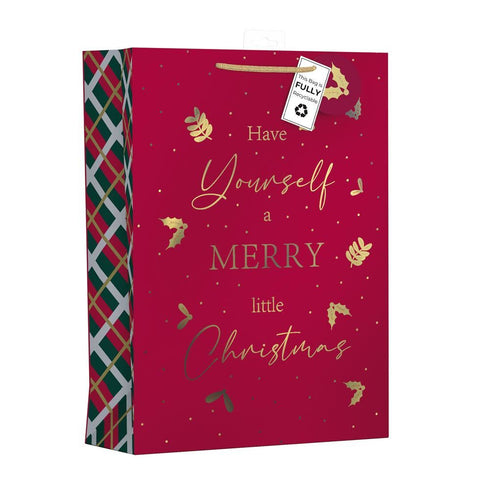 GIFTMAKER MERRY CHRISTMAS EXTRA LARGE GIFT BAGS APX 47 X 33 CM. XAPGB64X