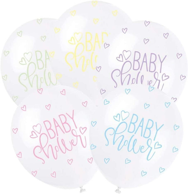 Baby Shower Balloons - Unique Party Latex Multicolour Pack