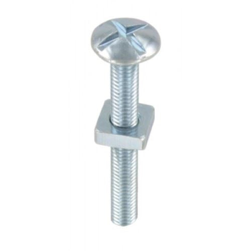 Roofing Bolts M6x50 - Zinc Coated with Nuts, 4 Pack FP0522